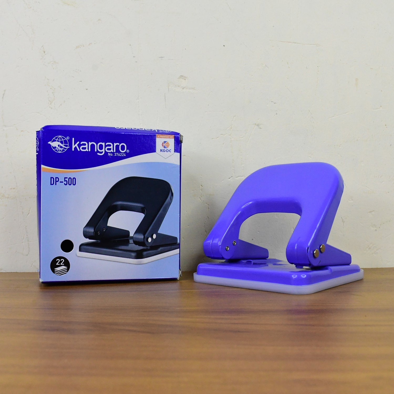 Kangaro DP-500 Heavy Duty Two-Hole Punch Machine with Metal Base Kangaro DP-500 Heavy Duty Two-Hole Punch Machine with Metal Base